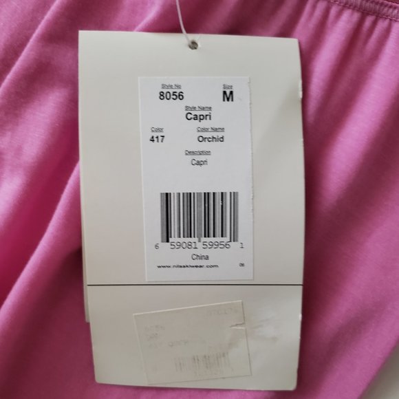 **SOLD**Nils Body Zone Lightweight Capri Bottom Base Layer ~Lounge Wear~PJs M - Picture 5 of 8